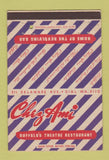 Matchbook Cover - Chez Ami Buffalo NY Revolving Bar 40 Strike