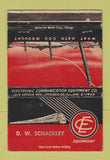 Matchbook Cover - Electronic Communications Railroad Chicago IL WORN 40 Strike