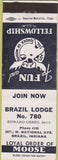 Matchbook Cover - Matchbook Cover Moose Lodge Brazil IN