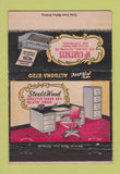 Matchbook Cover - Steel Desks McCartney's Royal Typewriter Altoona PA 40 Strike