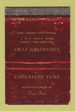 Matchbook Cover - Edelstein Furs New York City WORN 40 Stick