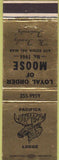 Matchbook Cover - Matchbook Cover Moose Lodge Pacifica CA