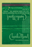 Matchbook Cover - Charles Mosel Men's Clothes Chicago IL 40 Strike