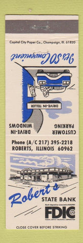 Matchbook Cover - Roberts State Bank Roberts IL