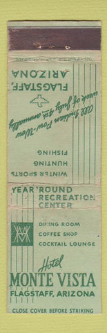 Matchbook Cover - Hotel Monte Vista Flagstaff AZ WORN CROWN