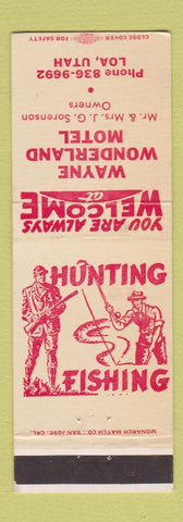 Matchbook Cover - Wayne Wonderland Motel Loa UT