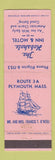 Matchbook Cover - Hobshole Inn Motel Plymouth MA