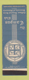 Matchbook Cover - Campus Club University of Minnesota Minneapolis MN