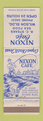 Matchbook Cover - Nixon Cafe Corpus Christi TX WEAR