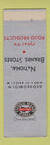 Matchbook Cover - Natonal Brands Stores Foods SAMPLE