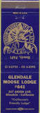 Matchbook Cover - Matchbook Cover Moose Lodge Glendale CA