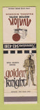 Matchbook Cover - Golden Knight Avalon Motor Hotel Waukesha WI WEAR