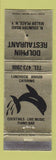 Matchbook Cover - Dolphin Restaurant Miller Place NY