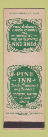 Matchbook Cover - Pine Inn Camrel CA