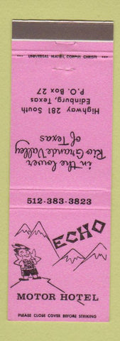 Matchbook Cover - Echo Motor Hotel Edinburg TX
