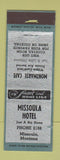 Matchbook Cover - Missoula Hotel MT WORN