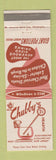 Matchbook Cover - Chubby's Hearth Restaurant West Collingswood NJ