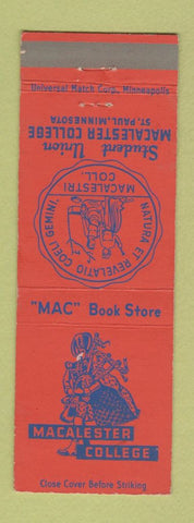 Matchbook Cover - Macalester College St Paul MN
