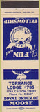 Matchbook Cover - Matchbook Cover Moose Lodge Torrance CA