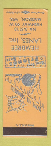 Matchbook Cover - Hembree Lanes Bowling Madison WI SAMPLE