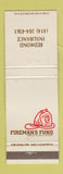 Matchbook Cover - Redmond Insurance Fireman's Fund