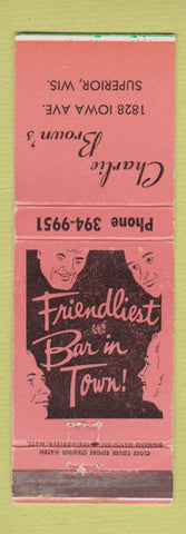 Matchbook Cover - Charlie Brown's Superior WI WEAR