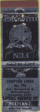 Matchbook Cover - Matchbook Cover Moose Lodge Compton CA silver