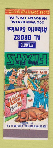 Matchbook Cover - Al Grosz Atlantic oil gas Hanover Township PA hillbilly