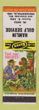 Matchbook Cover - Hamilin Gulf oil gas Indianapolis IN hillbilly WORN