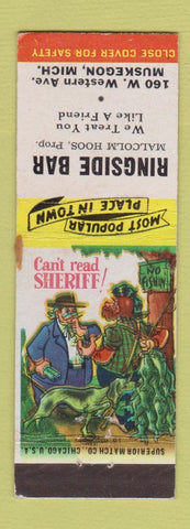 Matchbook Cover - Ringside Bar Muskegon MI hillbilly