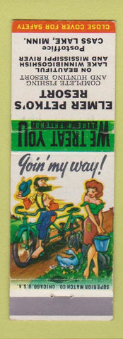 Matchbook Cover - Elmer Petko's Resort Cass Lake MN hillbilly