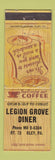 Matchbook Cover - Legion Grove Diner Oley PA WEAR
