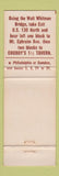 Matchbook Cover - Chubby's Hearth Restaurant West Collingswood NJ