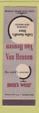 Matchbook Cover - Van Heusen Men's Clotehs Carlsbad NM