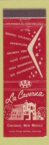Matchbook Cover - LA Caverna Carlsbad NM