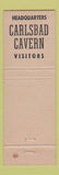 Matchbook Cover - LA Caverna Carlsbad NM