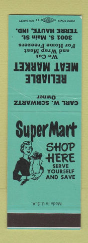 Matchbook Cover - Reliable Meat Market Terre Haute IN SAMPLE WEAR