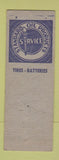 Matchbook Cover - Double V Lunch New Castle IN hillbilly Standard oil gas