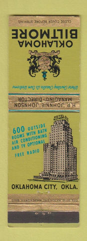 Matchbook Cover - Oklahoma Biltmore Hotel Oklahoma City OK