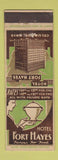 Matchbook Cover - Hotel Fort Hayes Columbus OH WORN