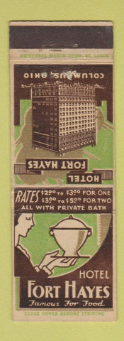 Matchbook Cover - Hotel Fort Hayes Columbus OH WORN