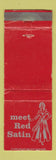 Matchbook Cover - Red Satin girlie Whisky WEAR