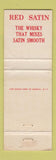 Matchbook Cover - Red Satin girlie Whisky WEAR