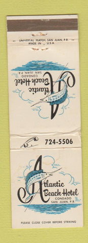 Matchbook Cover - Atlantic Beach Hotel Condado San Juan Puerto Rico WEAR