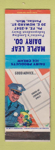 Matchbook Cover - Maple Leaf Dairy Pontiac MI