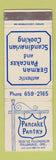 Matchbook Cover - Pancake Pantry Milwaukie OR