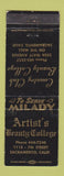 Matchbook Cover - Artist's Beauty College Sacramento CA WEAR