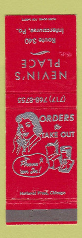 Matchbook Cover - Nevin's Place Intercourse PA