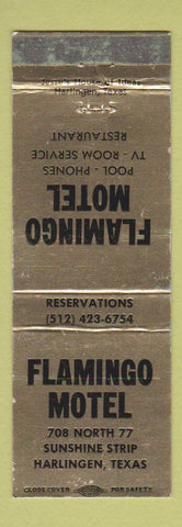Matchbook Cover - Flamingo Motel Harlingen TX WEAR