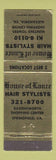 Matchbook Cover - House of Lance Hair Salon Springfield Alexandria VA